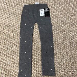 Gray Leggings with Sequin Accents and Fleece lining